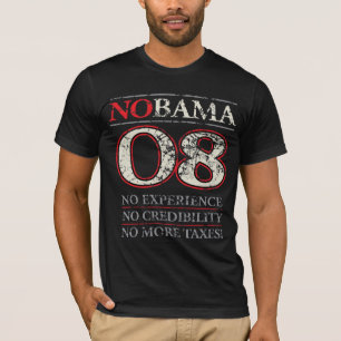 T-shirt NOBAMA ou AUCUN OBAMA '08