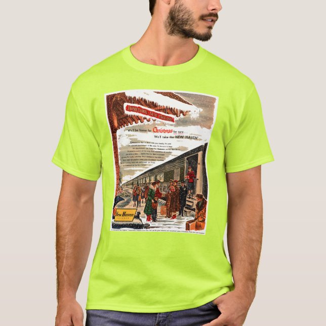 T-shirt Noël 1947 du chemin de fer New Haven  (Devant)