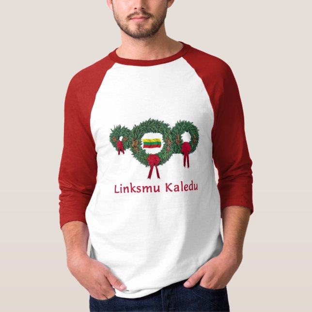 T-shirt Noël 2 de la Lithuanie (Devant)