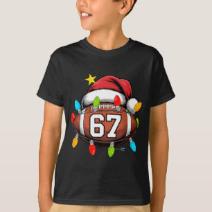 T-shirt Noël 67 Mème Football Chapeau de Père Noël Drôle X