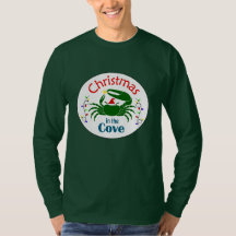 T-shirt Noël à la crique Long (choisissez une coul