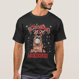 T-shirt Noël Allemand Berger Chien Shirt Quarantine 202