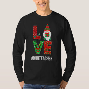 T-shirt NOËL AMOUR Enseignant DHH Sourd & Malentendant 
