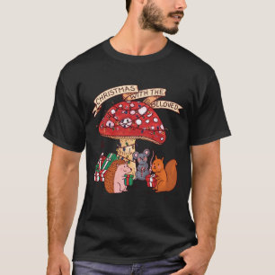 T-shirt Noël amusant avec la souris d'écureuil de champign
