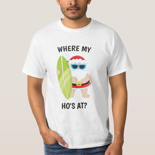 T-shirt Noël amusant où est passé la fête de Père Noël (Devant)