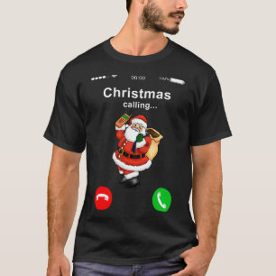T-shirt Noël appelle le Père Noël Téléphone portable