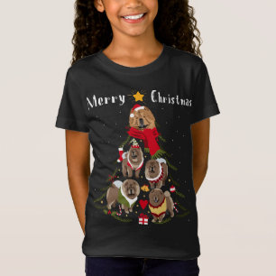 T-Shirt Noël Arbre Chow Chow Enfants Amoureux Chien de Noë