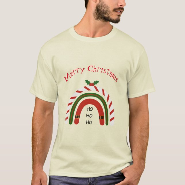 T-shirt Noël Arc-en-ciel laissez neiger (Devant)