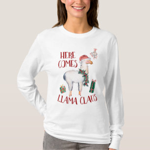 T-shirt Noël arrive ici Llama Claus