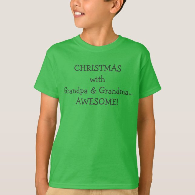 T-shirt "NOËL avec le grand-papa et la grand-maman…" Tshir (Devant)