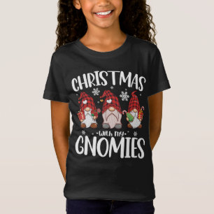 T-Shirt Noël avec mes gnomes Buffalo carreau rouge Gnome