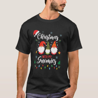 T-shirt Noël Avec Mes Gnomies Funny Famille Noël