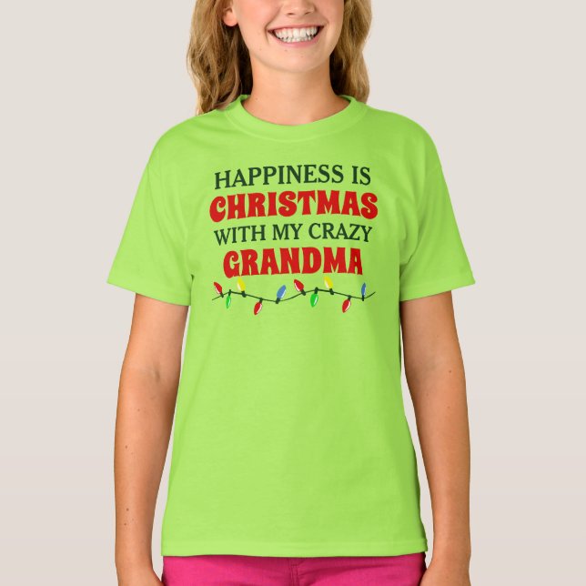 T-shirt Noël avec mon grand-père fou (Devant)