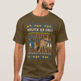 T-shirt Noël Avec Unité K9 Police