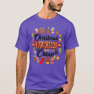 T-shirt Noël Baking Crew Drôle Pyjamas Famille Noël