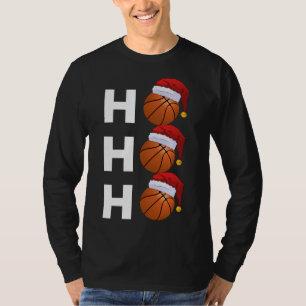 T-shirt Noël Basket Ball Santa Hat Funny Noël