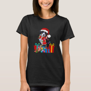 T-shirt Noël Bernese Mountain Dog Xmas Lumières Père Noël 