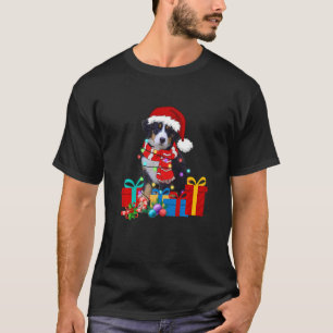 T-shirt Noël Bernese Mountain Dog Xmas Lumières Père Noël 
