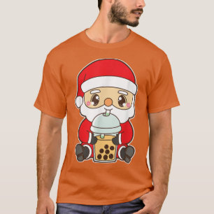 T-shirt Noël Boba Santa Claus Peach Mango Bubble Pear