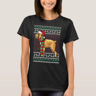 T-shirt Noël Bruxelles Griffon Chien Santa Hat Noël laid