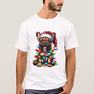 T-shirt Noël Bulldog Drôle