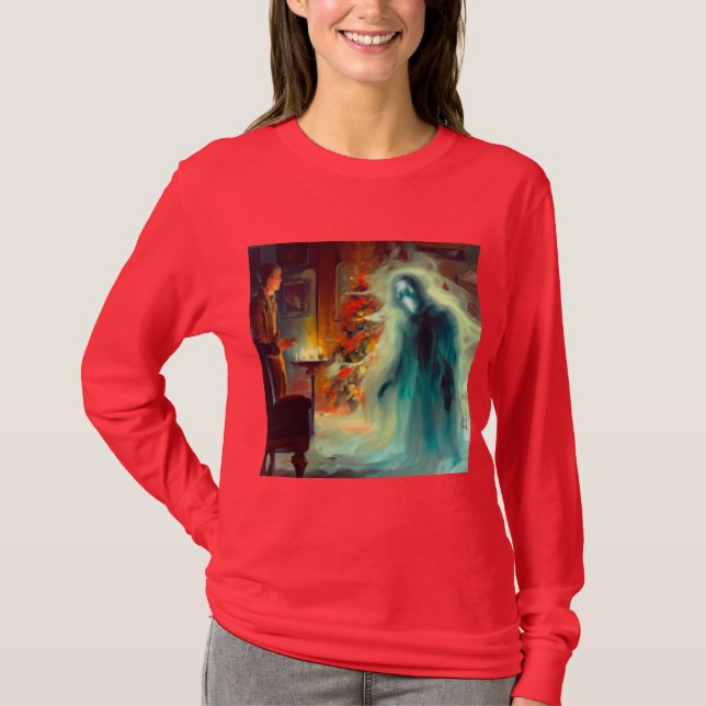 T-shirt Noël Carol Fantôme de Noël Futur (Devant)