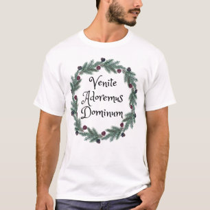 T-shirt Noël Carol Venite Adoremus Dominum Masse latine