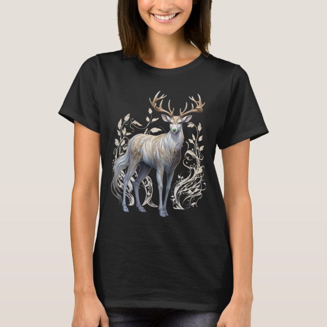 T-shirt Noël 🎄 Cerf 🦌 Olive L'Autre Rinder (Devant)