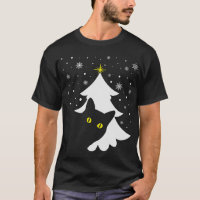 Noël Chat noir Noël Arbre neige et étoiles
