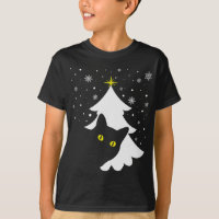 Noël Chat noir Noël Arbre neige et étoiles