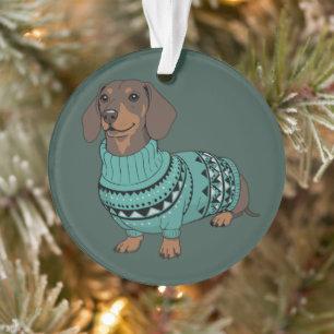 T-shirt Noël chien de Vienne hideux dachshund anim