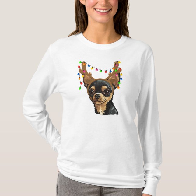 T-shirt Noël Chihuahua (Devant)