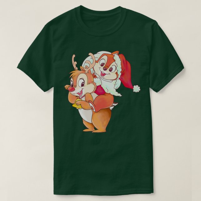 T-shirt Noël Chip amp Dale (Design devant)