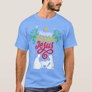 T-shirt Noël chrétien Joyeux Anniversaire Jésus tenue Ho