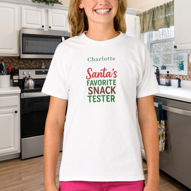 T-shirt Noël citation drôle nom du testeur de snack (Créateur téléchargé)