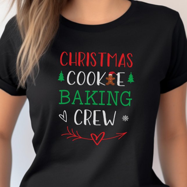 T-shirt Noël Cookie Baking Crew Famille Maman Vacances (Créateur téléchargé)