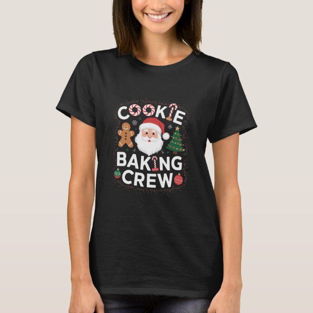 T-shirt Noël Cookie Baking Crew Famille Noël (Devant)