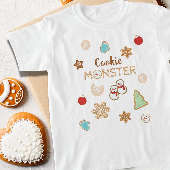 T-shirt Noël Cookies Monster Enfants (Créateur téléchargé)