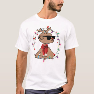 T-shirt Noël Cool de vacances moderne Reindee
