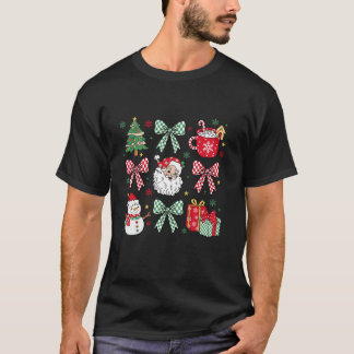 T-shirt Noël Coquette Bow Père Noël Joyeux Noël Vibes