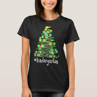 T-shirt Noël Crayon Kindergarten Teacher Tree - Best C