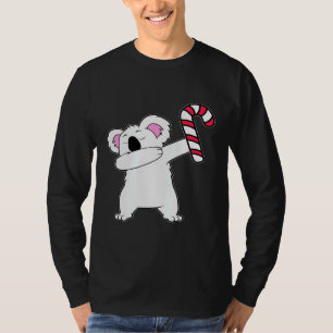 T-shirt Noël Dabbing Koala Bear Sucre de canne Danse