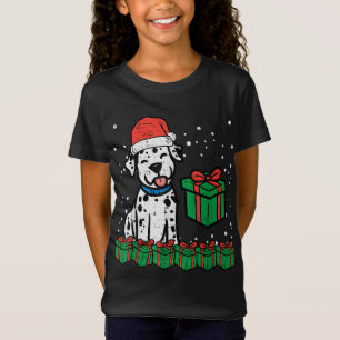 T-Shirt Noël Dalmatien Père Noël Cute Xmas Amoureux des ch