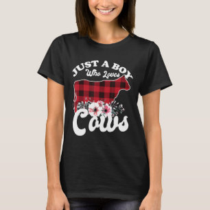 T-shirt Noël de bétail Juste un garçon qui aime les vaches