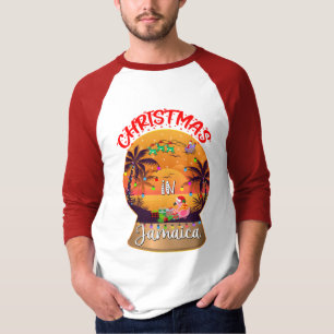 T-shirt Noël de boules de neige en Jamaïque Groupe Corresp