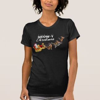 T-shirt Noël de chat de Meow