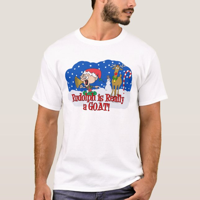 T-shirt Noël de chèvre (Devant)