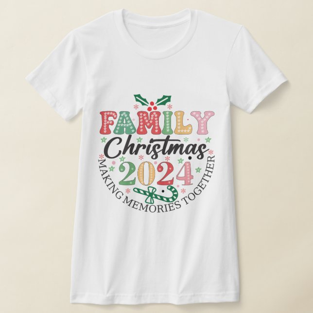 T-shirt Noël de famille 2024 (Poser)