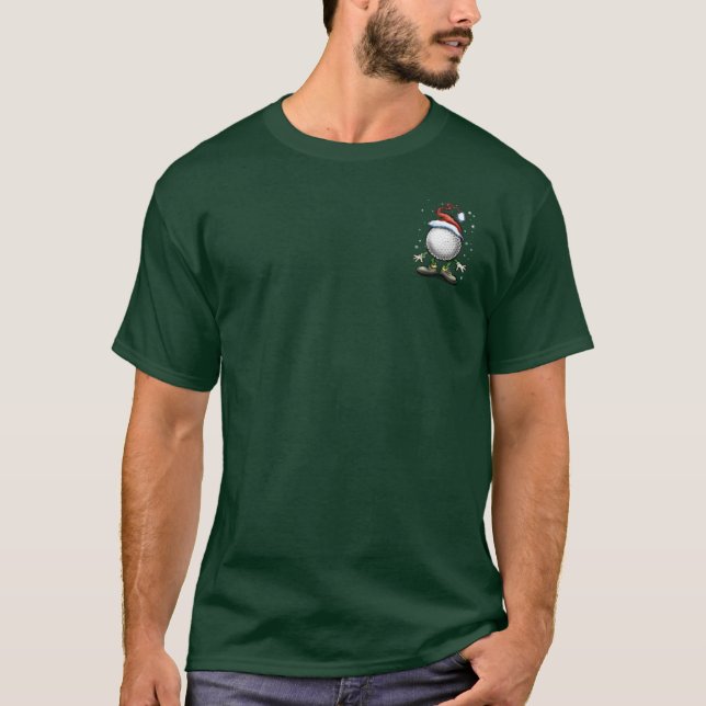 T-shirt Noël de golf (Devant)