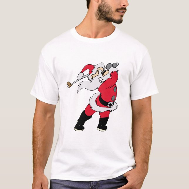 T-shirt Noël de Golfing Père Noël (Devant)